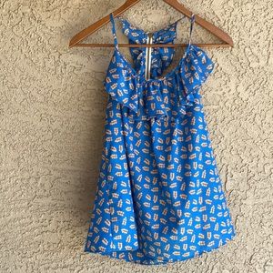 Piacere di piu Blue women’s sleeveless blouse new